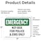 Signmission Key Box For Police And EMS Only!, 7 in W x Rectangle, Vinyl Decal OS-2PACK-EM-D-57-L-10341 - alternate 3